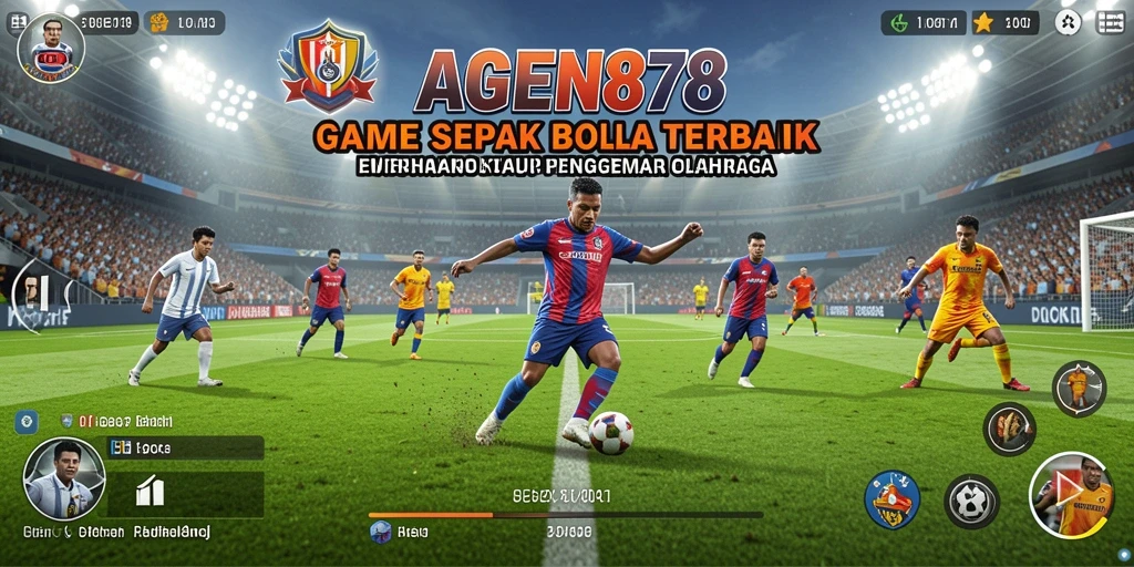 Tampilan gameplay menarik dari AGEN878 dengan aksi sepak bola seru.