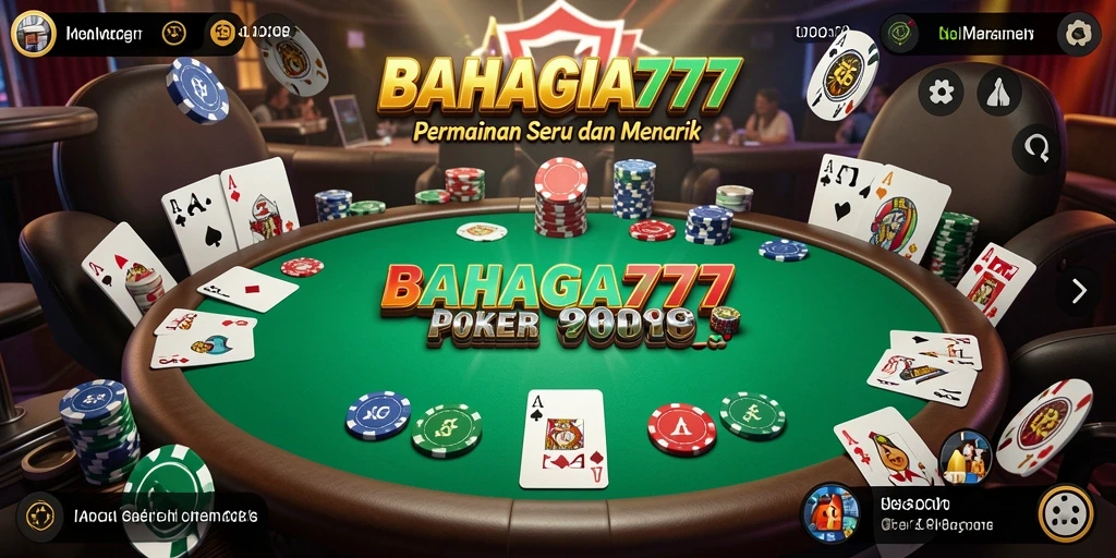 Tampilan gameplay seru di aplikasi BAHAGIA777 permainan Poker.