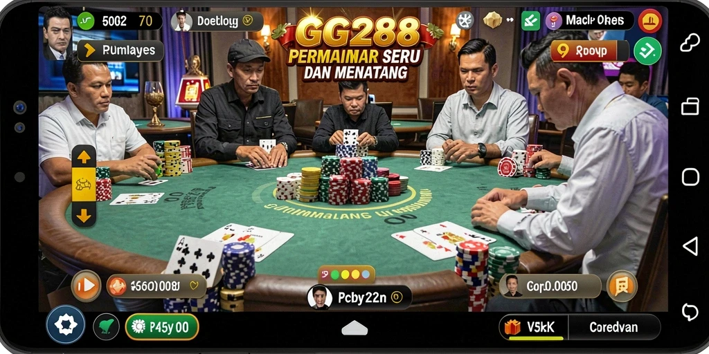 Tampilan permainan Poker yang seru di GG288.