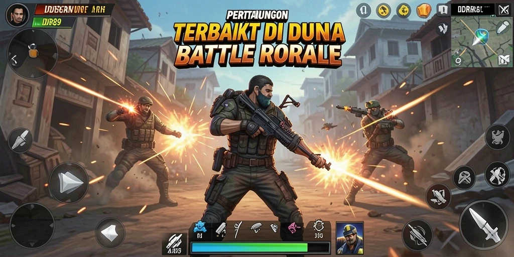 Gameplay seru IDR89 saat menghadapi lawan di medan perang.