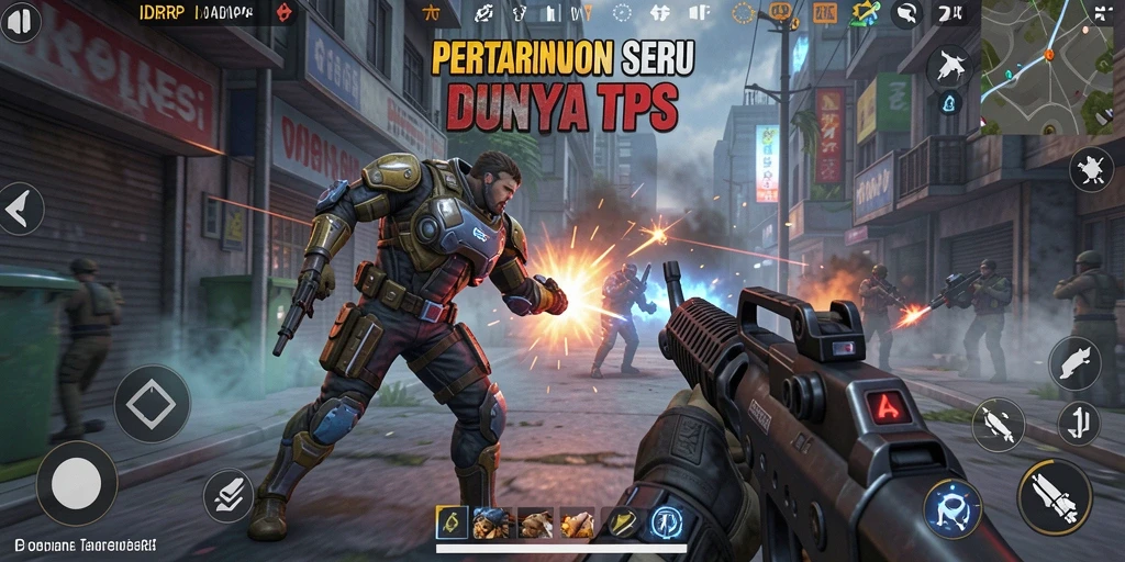 Tampilan gameplay seru di IDRRP dengan aksi tembak-menembak yang mendebarkan.