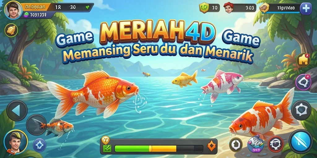 Tampilan gameplay seru dengan pengalaman memancing yang menantang.
