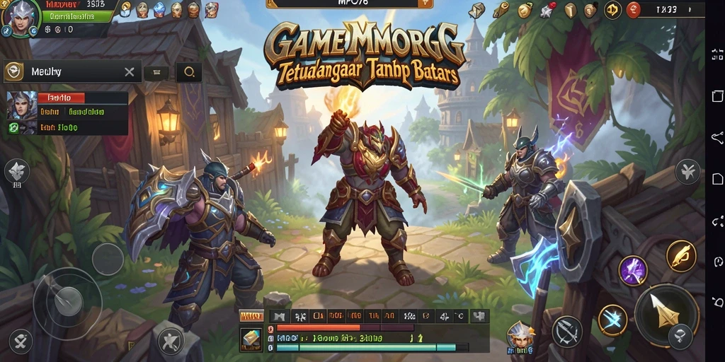 Screenshot utama MPO76 menampilkan pertarungan seru antar pemain di dunia MMORPG.