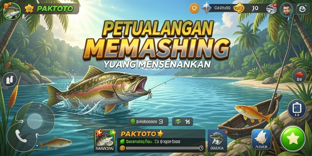 Tampilan gameplay PAKTOTO dengan pengalaman memancing yang seru.