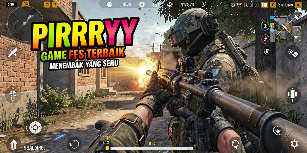 Tangkapan layar dari aksi seru dalam PPRRYY yang menampilkan pertempuran FPS.