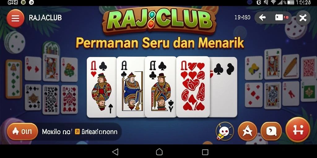 Tampilan gameplay seru RAJACLUB yang menarik dan menantang.