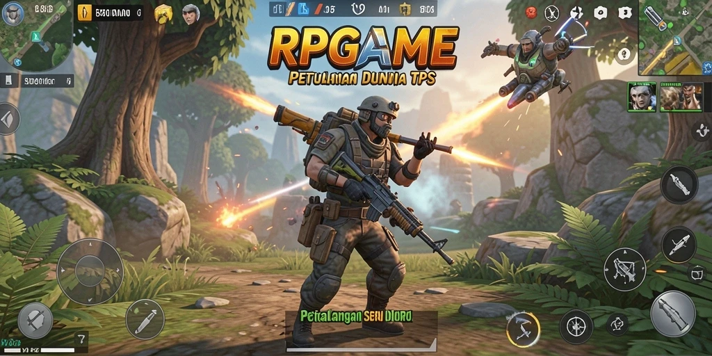 Tangkapan layar RPGAME menampilkan aksi seru dalam permainan TPS.