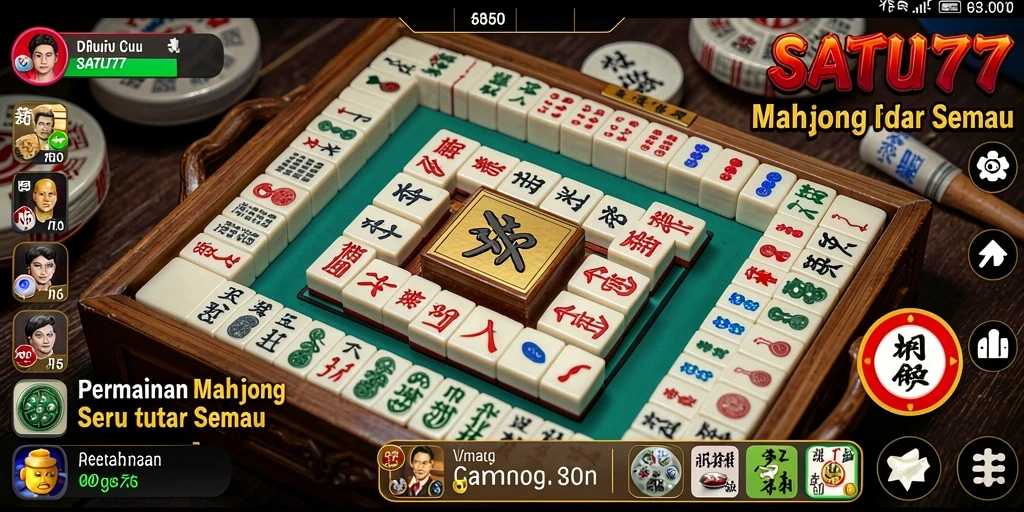 Tampilan gameplay seru dari SATU77, permainan Mahjong yang menantang.