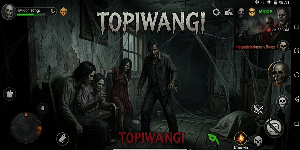 Tampilan mengerikan saat gameplay TOPIWANGI yang penuh ketegangan.